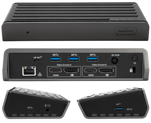 Targus DOCK180 USB-C Universal Docking Station, 2xDP & HDMI, 4xUSB3, RJ45, PSU & Lead, Refurbished
